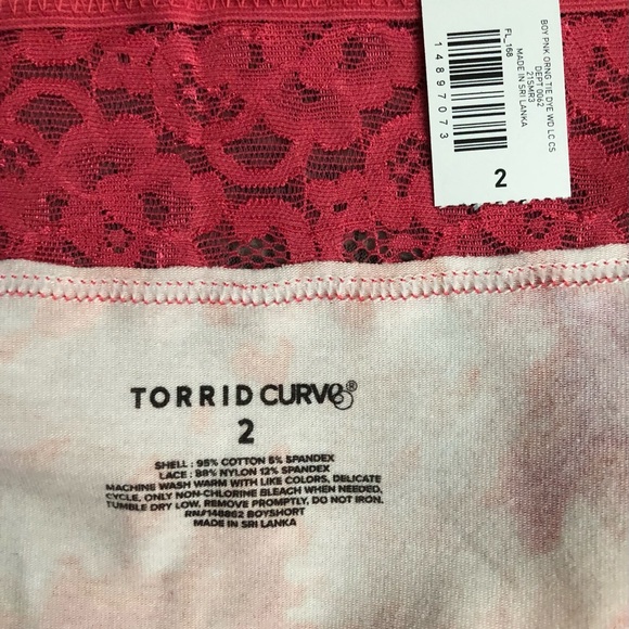 TORRID ORANGE TIE DYE BOYSHORT PANTY SIZE 2 X - Picture 4 of 4